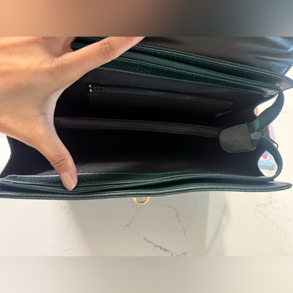 Two-Tone Leather Briefcase - Picture 2 of 3